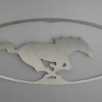 Stahlschnitt Mustang Fensterbild